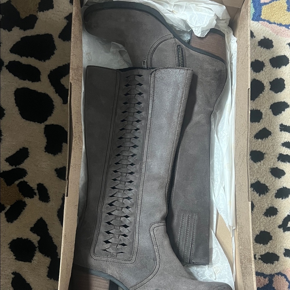Born Women's Tall Gray Suede Boots